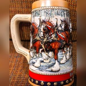 2 Budweiser Steins 1988 & 1989 Collectors Series